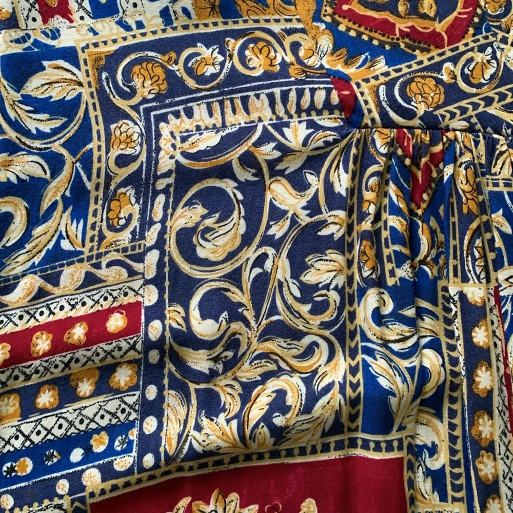 Vintage Caftan Multicolor Maxi Boho Dress Size OSFM - Picture 15 of 16